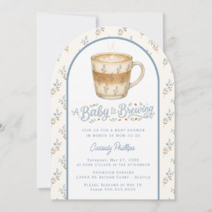 Baby is Brewing Coffee Baby Shower Invitation