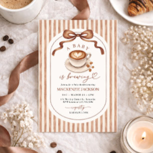 Baby is Brewing Coffee Baby Shower Invitation