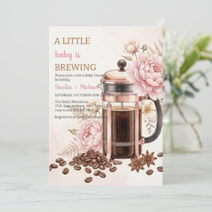 Baby is Brewing Coffee Baby Shower Invitation