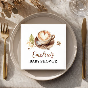 Baby is Brewing Coffee Baby Shower Party Napkin