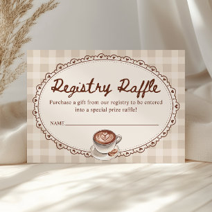 Baby is Brewing Coffee Baby Shower Registry Raffle Enclosure Card