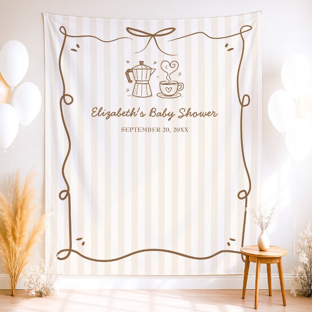Baby Is Brewing Coffee Baby Shower Tapestry (Creator Uploaded)