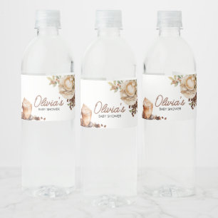 Baby is Brewing Coffee Bean Baby Shower Water Bottle Label