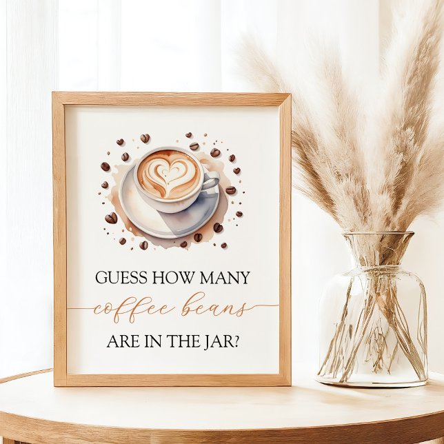 Baby is Brewing Coffee Bean Guessing Game Sign (Creator Uploaded)