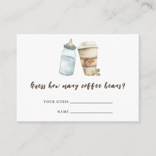 Baby is Brewing coffee bottle How many coffee bean Enclosure Card