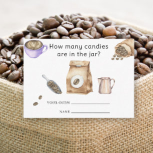 Baby is Brewing coffee cup How many candies  Enclosure Card