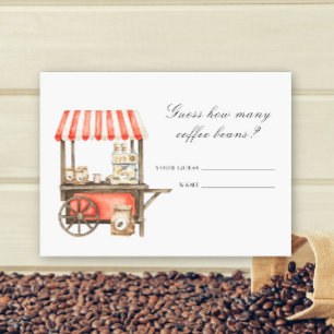 Baby is Brewing coffee cup How many coffee beans Enclosure Card