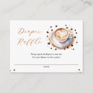 Baby is Brewing Coffee Diaper Raffle Enclosure Card