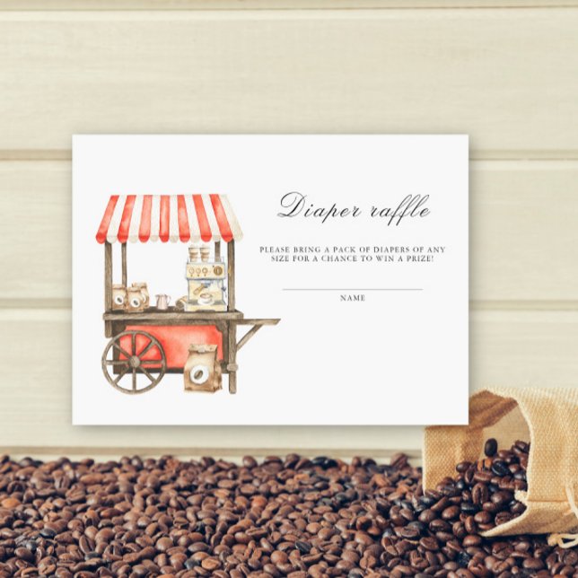 Baby is Brewing coffee Diaper Raffle Enclosure Card (Creator Uploaded)