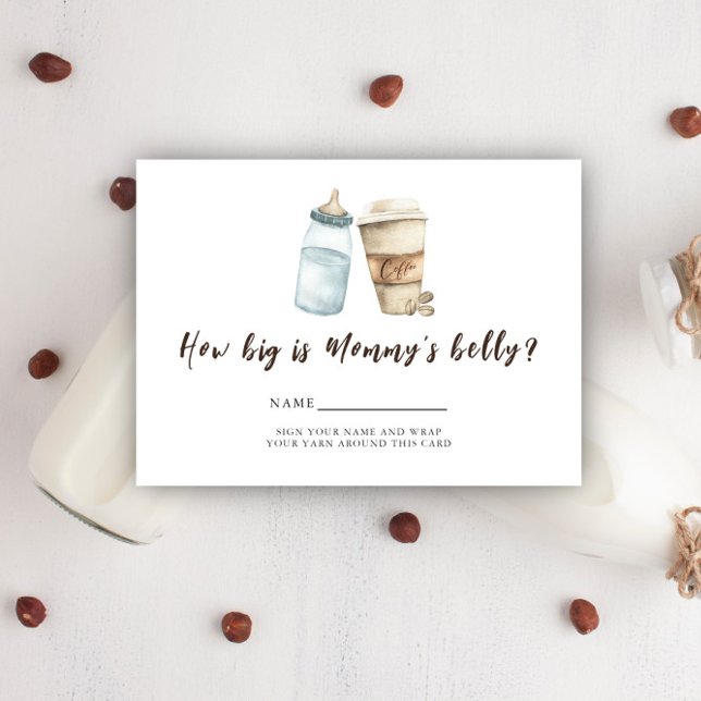Baby is Brewing Coffee How big is mummy's belly Enclosure Card (Creator Uploaded)