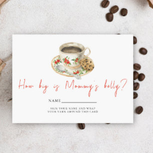 Baby is Brewing Coffee How big is mummy's belly Enclosure Card
