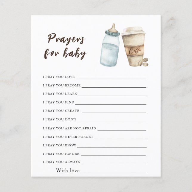 Baby is brewing coffee Prayers for baby (Front)