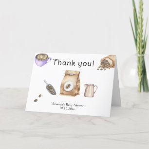 Baby is Brewing Coffee Thank you Card