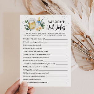 Baby Is Brewing Dad Jokes Baby Shower party Game  Invitation