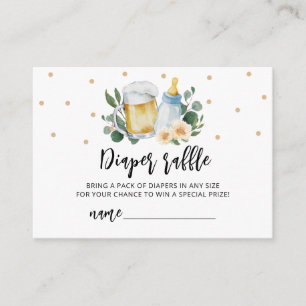 Baby Is Brewing Diaper Raffle Baby Shower card