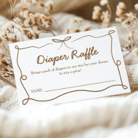 Baby Is Brewing Diaper Raffle Card