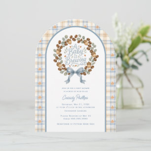 Baby is Brewing Fall Coffee Baby Shower Invitation