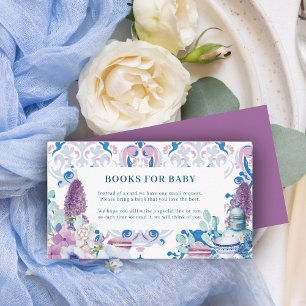 Baby is brewing floral tea party Baby Shower Enclosure Card