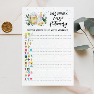 Baby Is Brewing Game Emoji Pictionary Pink