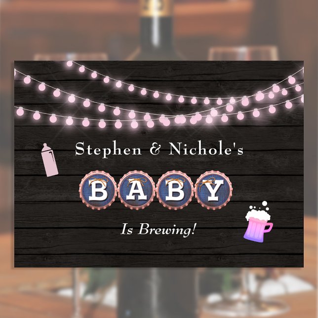 Baby Is Brewing Girl Couple's Baby Shower Invitation (Creator Uploaded)