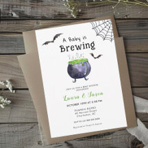 Baby is Brewing Halloween Cauldron Modern Baby