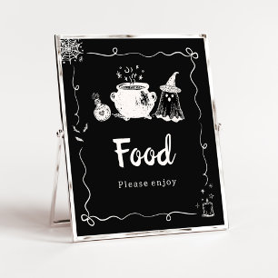 Baby is Brewing Halloween Food Sign
