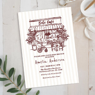 baby is brewing Home cafe themed BABY Shower  Invitation