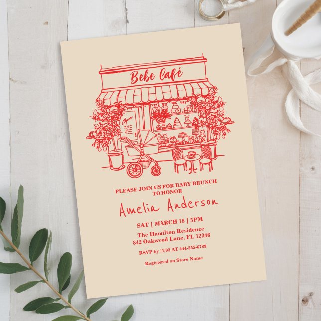  baby is brewing Home cafe themed BABY Shower Invitation (Creator Uploaded)
