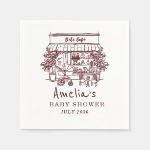 baby is brewing Home cafe themed BABY Shower Napkin