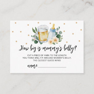 Baby Is Brewing How Big Is Mommy's Belly card