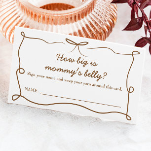 Baby Is Brewing How Big Is Mummy's Belly Enclosure Card