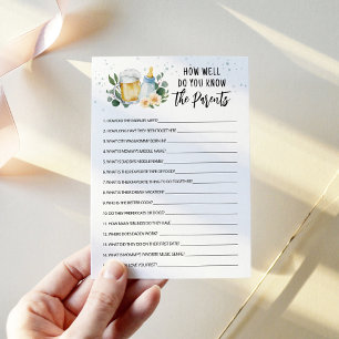 Baby Is Brewing How well do you know the Parents Invitation