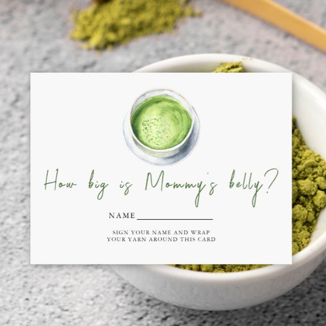 Baby is Brewing Matcha How big is mummy's belly Enclosure Card (Creator Uploaded)