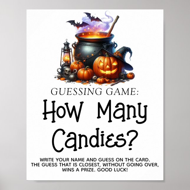 Baby is Brewing Neutral Baby Shower Guessing Game Poster (Front)