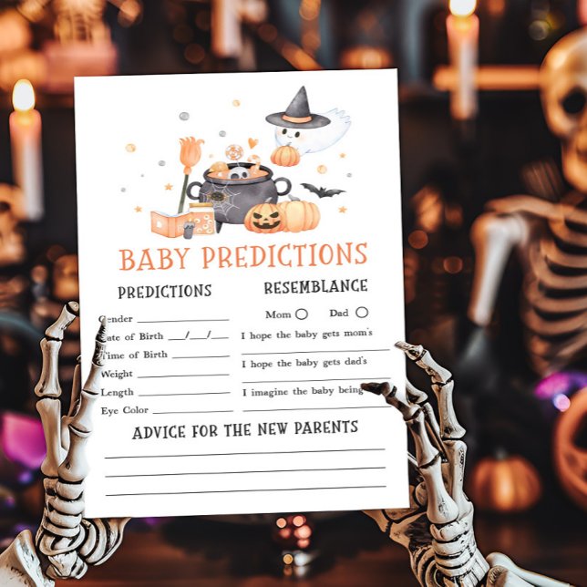 Baby is Brewing Orange Baby Predictions Game (Baby is Brewing Baby Shower Baby Predictions Game)