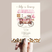 Baby Is Brewing Pink Coffee Cart Girl Baby Shower