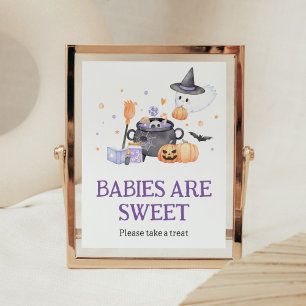 Baby is Brewing Purple Halloween Babies are Sweet Poster