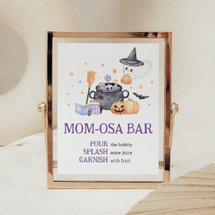 Baby is Brewing Purple Halloween Mum Osa Bar Poster
