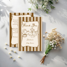 Baby is brewing retro stripes coffee baby shower