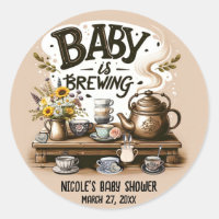 Baby is Brewing Rustic Tea Kettle Peach Shower