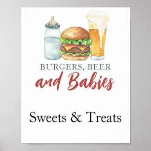 Baby is brewing Sweets and treats baby shower Poster