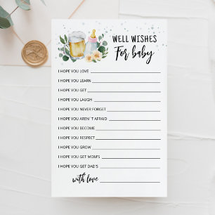 Baby Is Brewing Well Wishes for the Baby Pink card