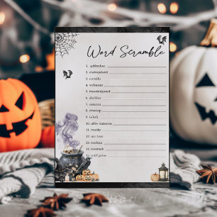 Baby is Brewing Witch Cauldron Word Scramble Game
