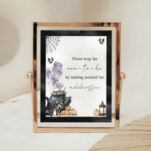 Baby is Brewing Witch Envelope Station Sign
