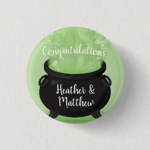 Baby is Brewing Witch Shower Halloween Cauldron 3 Cm Round Badge