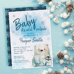 Baby is Cold Outside Winter Baby Shower Invitation