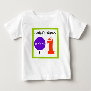 baby is one 1 , 1st first Birthday,t-shirt T-Shirt