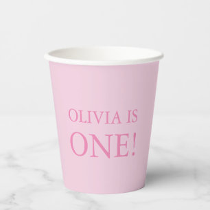 Baby is One First Birthday Party Paper Cups
