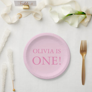 Baby is One First Birthday Party Paper Plate