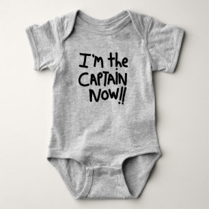 BABY IS THE CAPTAIN - BOTTOM LINE. BODYSUIT